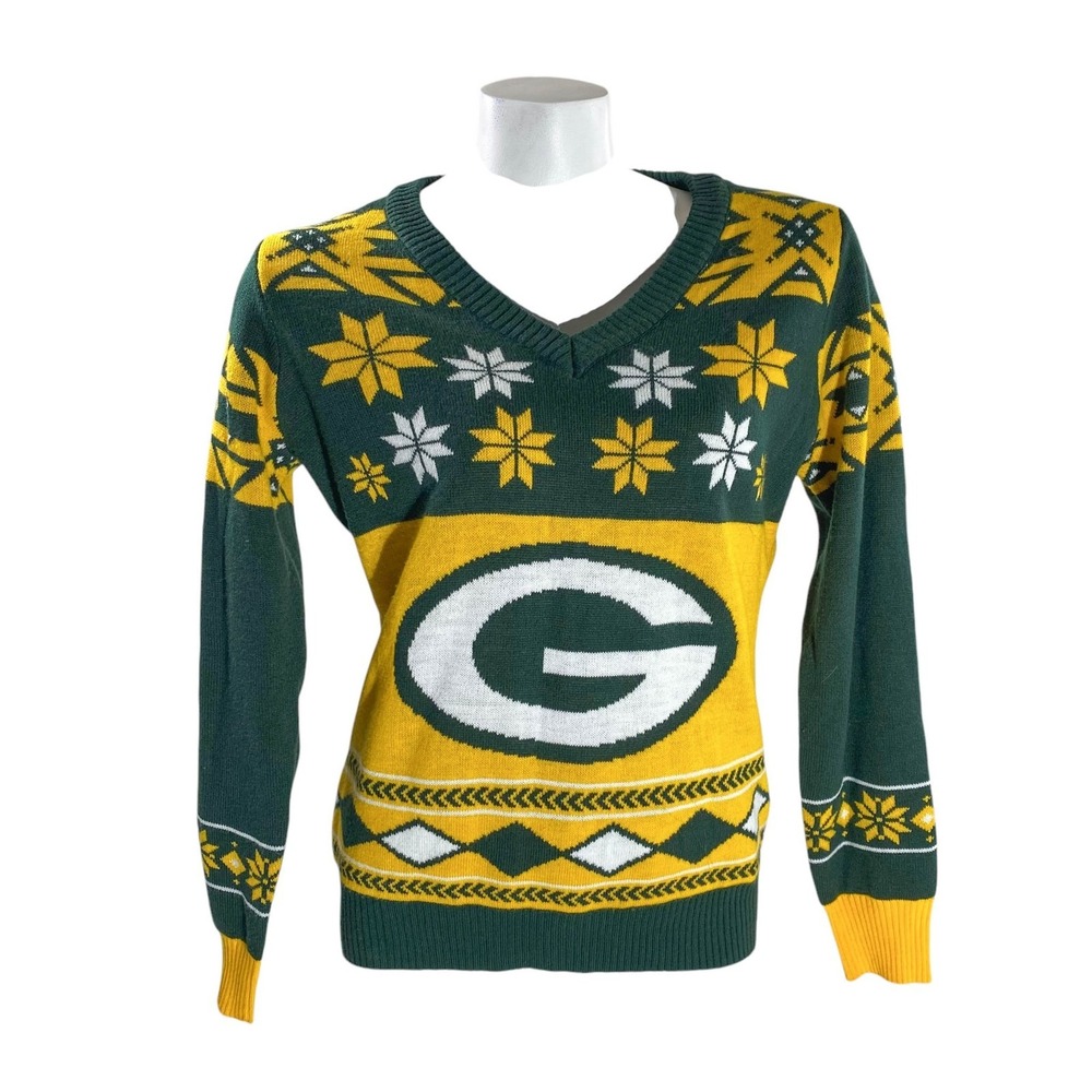 NFL Team Apparel Sweater Green Bay Packers Large Christmas